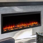 SimpliFire Allusion Platinum recessed linear 60" electric fireplace (SF-ALLP60-BK) - Image 3