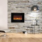 Amantii 26" Flush Mount Electric Fireplace with Black Glass Surround and Log Set - Image 4