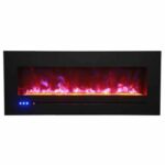 Amantii 72" Linear Electric Fireplace with a 78 x 23 Steel Surround