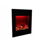 Amantii Zero Clearance Electric Fireplace w/ Black Glass Surround & 11 Piece Log Set - Image 2