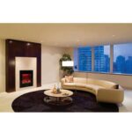 Amantii Zero Clearance Electric Fireplace w/ Black Glass Surround & 11 Piece Log Set - Image 3