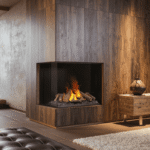 Dimplex e-MatriX 37" Two-Sided Built-in Water Vapor Electric Firebox, Left-facing