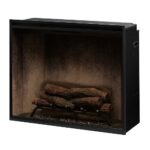 Dimplex Revillusion 36" Portrait Built-In Firebox,Weathered Concrete, with Glass Pane and Plug Kit (500002399) - Image 2