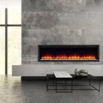 SimpliFire Allusion Platinum recessed linear 72" electric fireplace (SF-ALLP72-BK) - Image 4